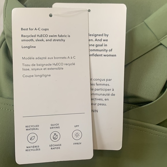 NWT Athleta Green Palm Conscious Crop Bikini Top - Picture 9 of 9